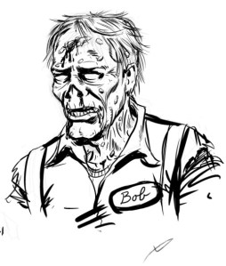Bob Gas Station Attendant Zombie by Tim Holtrop